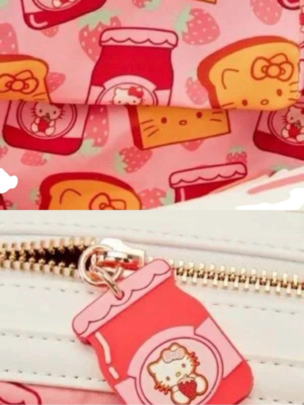 Loungefly Sanrio Hello Kitty Breakfast Toaster Crossbody Bag Women White - Picture 4 of 4